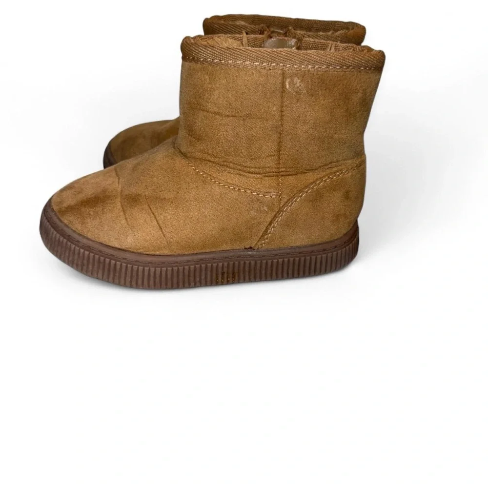 Cat & Jack Brown Suede-Look Pull-On Kids Boots